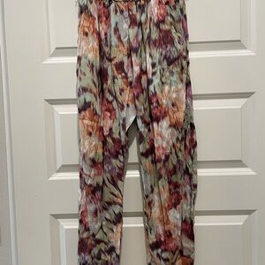 Urban Outfitters Multicolor Printed Wide-Leg Pants - Sage, Rust & Plum